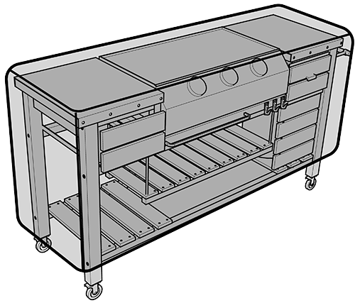 Carro-plancha Funda a medida para plancha