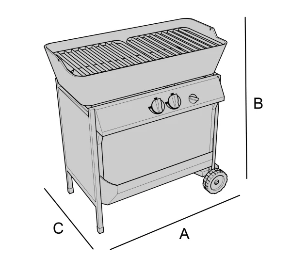 Funda para barbacoa rectangular