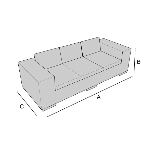Funda de sofá de 3 plazas a medida