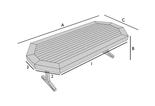 Funda para mesa octogonal