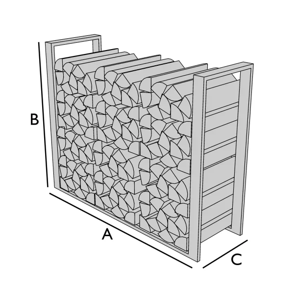 Funda para soporte de leña