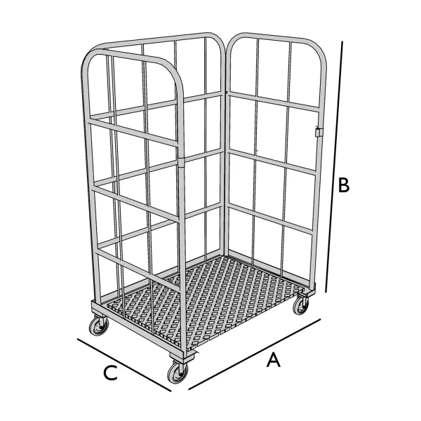 Cubierta para carrito rodante
