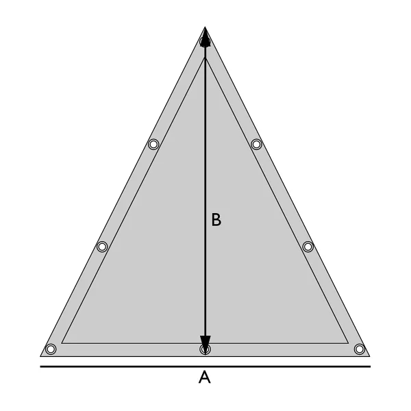 Lona plana triangular a medida