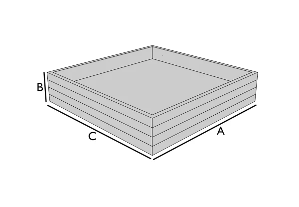 Lona de protección a medida para caja de arena