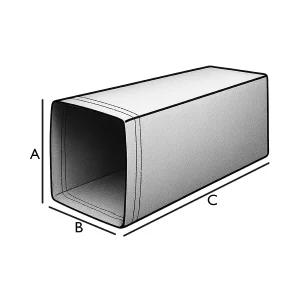 Manguera flexible de lona de PVC – Salida de tolva, cuadrada, rectangular