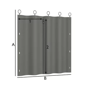 Cortinas de lona de PVC con anillas y cremallera