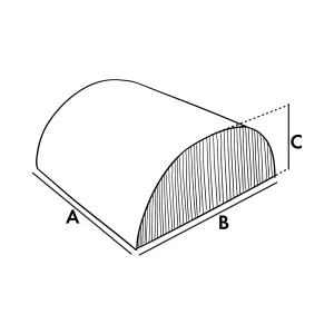 Funda para cojín lumbar a medida – Forma curvada en media luna