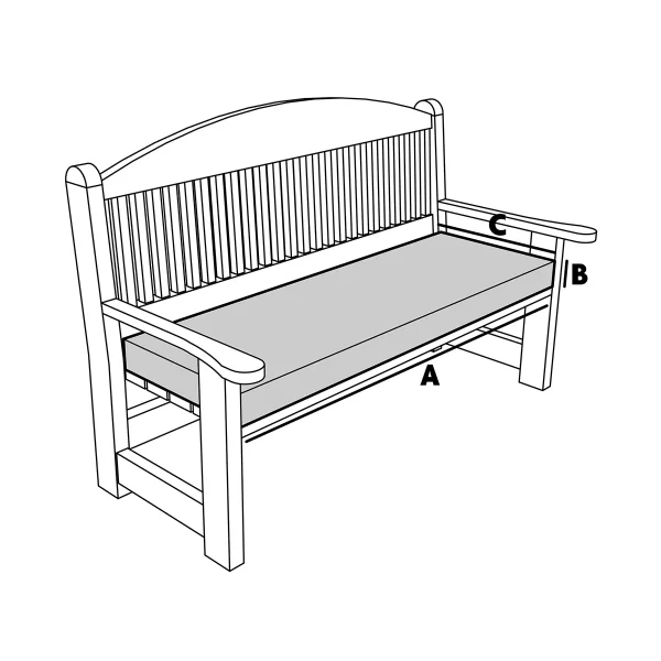 Cojín para banco de jardín