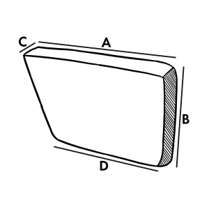 Cojín exterior – Oblicuo izquierdo (respaldo)