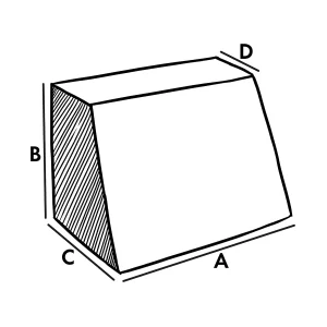 Funda a medida para cojín de respaldo exterior – Forma trapezoidal