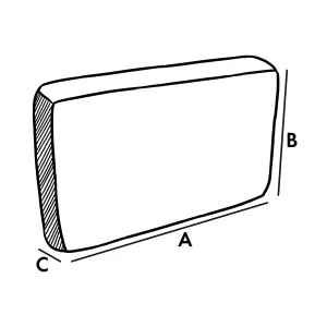 Funda a medida para cojín de respaldo exterior – Forma rectangular o cuadrada