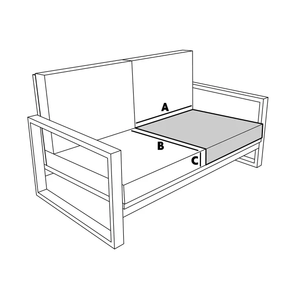 Cojín para sofá de jardín - Asiento