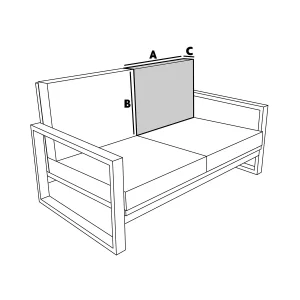 Cojín para sofá de jardín - Respaldo