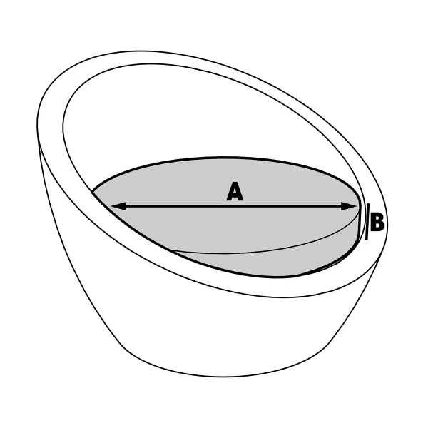 Cojín para sillón de jardín redondo