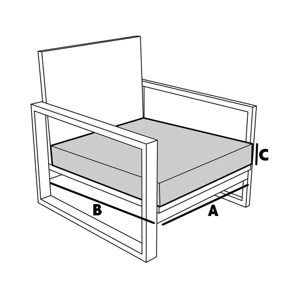 Cojín para sillón de jardín - Asiento