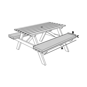 Cojín para mesa de picnic