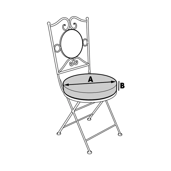 Cojín redondo para silla de jardín