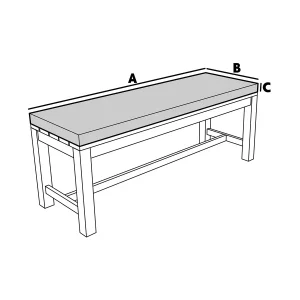Cojín para banco de jardín