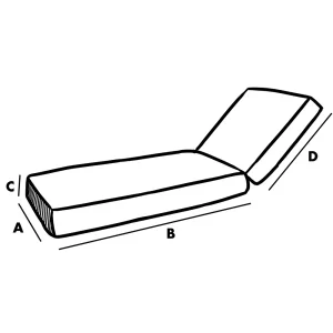 Funda de cojín para exterior a medida para tumbona