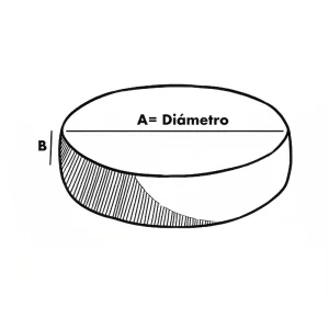 Funda para cojín interior de asiento redondo