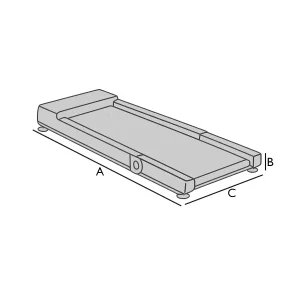 Funda para cinta de correr plegada horizontalmente