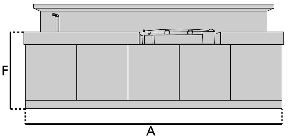 Lona para cocina con barra 980 x 472 Couvre-cuisines d'extérieur