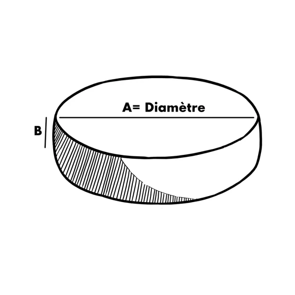 Funda redonda a medida para cojín de exterior