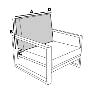 Cojín para sillón de jardín - Respaldo
