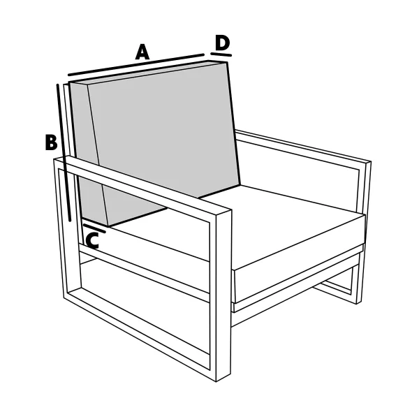 Cojín para sillón de jardín - Respaldo