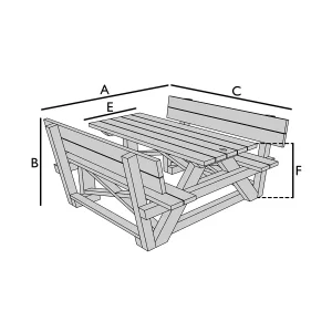 Fundas para mesas de picnic con respaldo
