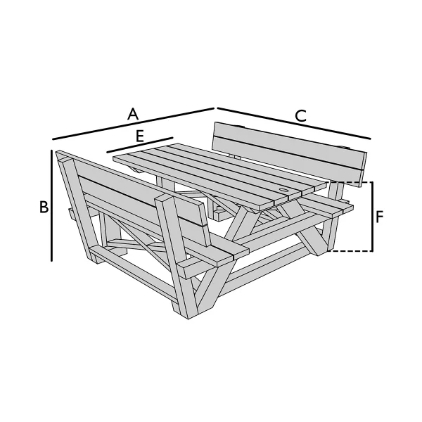 Fundas para mesas de picnic con respaldo